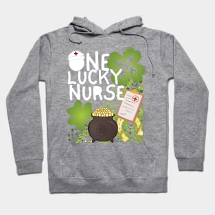 One Lucky Nurse, One Lucky ER Nurse, St Patrick's Day Nurse Hoodie